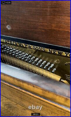 Lot 045 Steinway & Sons professional upright piano. FULLY RESTORED