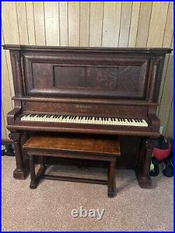 M Schulz Co. Chicago Piano Established 1869 Cabinet Grand