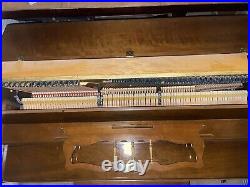 Melville Clark Spinet Upright Piano by Wurlitzer 37 Satin Walnut