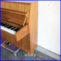 Mid Century Modern 1969 Rippen Of Holland Satin Mahogany Upright Piano Vintage