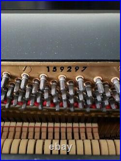 Mid Century Modern Knabe Piano Console Upright Piano Satin Ebony- Black