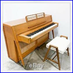 Mid Century Modern Piano Baldwin Acrosonic With Stool