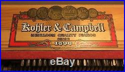 Near-mint Kohler & Campbell heritage upright piano
