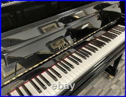 New Picarzo P-121 48 Upright Piano Picarzo Pianos Polished Ebony Model