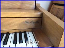 P. A. Starck Spinet Piano, 1960 lovely light oak color