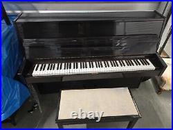 Pearl River Eu118 Upright Piano Black W Stool 47