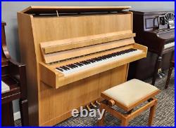 Petrof 9156 Studio Upright in Oak withbench Free 1st Floor Delivery in NJ