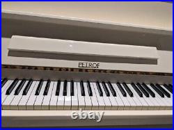 Petrof Console Upright Piano 44 Polished Ivory