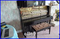 Petrof upright piano polished ebony