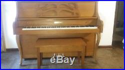 Piano Borisova standard upright oak 1993 Belarus vintage Schubert withbench