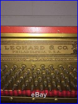 Piano Leonard/Lester Tall Upright 54 Antique 1920's