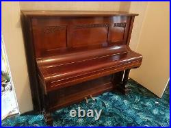 Piano Quality Heavy Duty On Casters Euterpe 5 (5256) Upright Piano. 3 Black