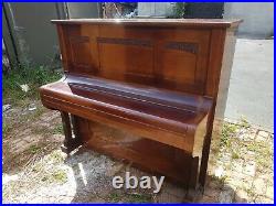 Piano Quality Heavy Duty On Casters Euterpe 5 (5256) Upright Piano. 3 Black
