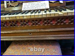 RARE 1850s Melodium (piano). Stool included