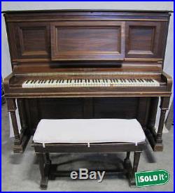 RARE FIND Wm KNABE & CO BALTIMORE 1900 UPRIGHT PIANO withBENCH #48615 READY 2 PLAY