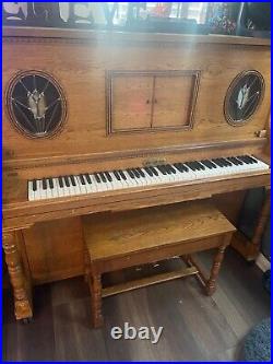 RARE Vintage Beautiful Schafer & Sons 53' Upright Player Piano