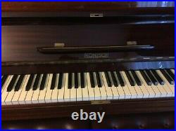 RONISCH vintage upright piano, cherry brown