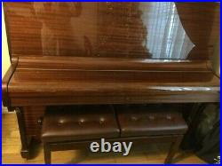 RONISCH vintage upright piano, cherry brown