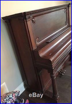 RP2663 Antique Nordheimer Upright Grand Cabinet Piano