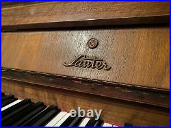 Rare 1950's Sauter Console Vintage Unique Upright Piano with Tapestry Stool