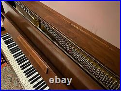 Rare 1950's Sauter Console Vintage Unique Upright Piano with Tapestry Stool