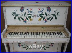 Rare Antique 1914 Cottage / Boudoir Size Ornate Upright Piano (61 Keys)