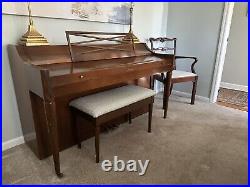 Rare Mid-Century Used Baldwin Acrosonic Upright Piano. Walnut Finish