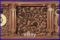 Renaissance style, Gebruder Knake upright piano with an ornately carved, oak cas