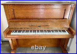Restored 1908 Steinway Vertegrand Upright Piano Quarter Sawn Oak