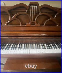 Samick upright piano, with matching bench