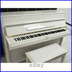 Schafer & Songs Studio Upright Piano white POlish