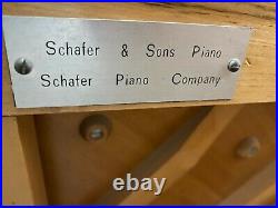 Schafer & Sons French Provincial Upright Piano 43 Polished Mahogany