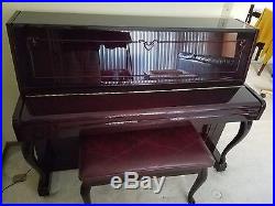 Schafer & Sons Upright Piano Polished Mahogany Finish San Francisco Bay Area