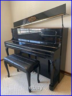 Schafer & Sons Upright Vertical VS-44a Studio Piano 1988 Glossy Black
