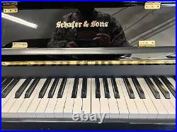 Schafer & Sons VS-40 Upright Piano 42 Polished Ebony
