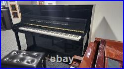 Schimmel 116s Polished Ebony Upright Piano Manufactured 2001 in Germany