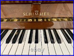 Schimmel 128 Upright Piano 50 1/2 Polished Walnut