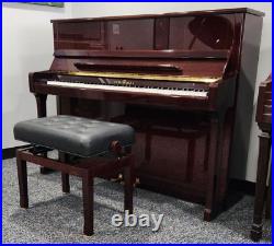 Schimmel C120 Polished Mahogany Upright Piano Made in Germany in 2015