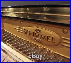 Schimmel C130 51'' Studio Upright Piano Polished Ebony