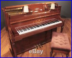 Schimmel Decorator Upright Console Piano 44'' Mahogany 112LS