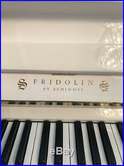 Schimmel Upright Piano White Gloss In Perfect Condition Barely Used