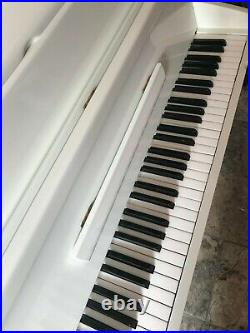 Small White Gloss 6 Octave Overstrung Kemble British Made Upright Piano