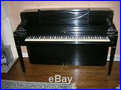 Sohmer Black Ebony Console Piano