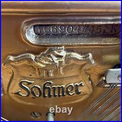 Sohmer & Co. Model 45SK 45 Satin Walnut Console Piano c1968 #166904