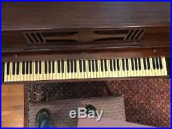 Starr Upright Piano In Good Condition, Cherry Finish