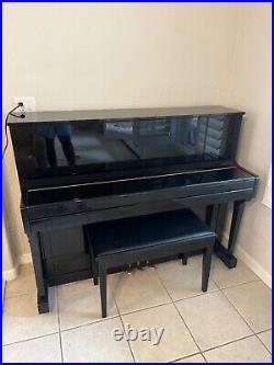 Steigerman Upright Piano, Black Piano, Very Good Condition, Regularly Tuned