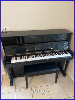 Steigerman Upright Piano, Black Piano, Very Good Condition, Regularly Tuned