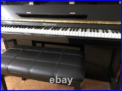 Steigerman Upright Piano, including NEW bench with storage (Black, Barely Used)