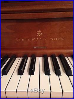 Steinway 1971 Sheraton Upright Piano Console with accelerated action and bench