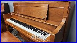 Steinway 45 Upright Piano and Bench Manufactured in 1977 Walnut Finish
